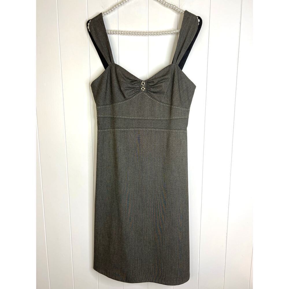 Rebecca Taylor Gray Vintage Like Knee Length Dress Size 10